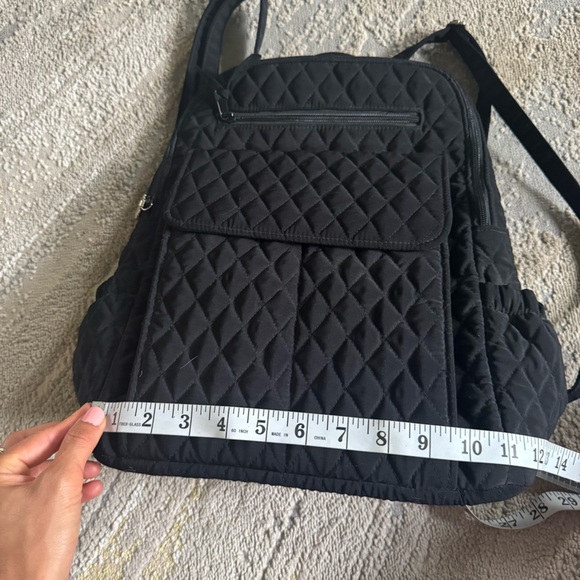 Vera Bradley black Diamond Quilted Microfiber Backpack - Picture 5 of 15